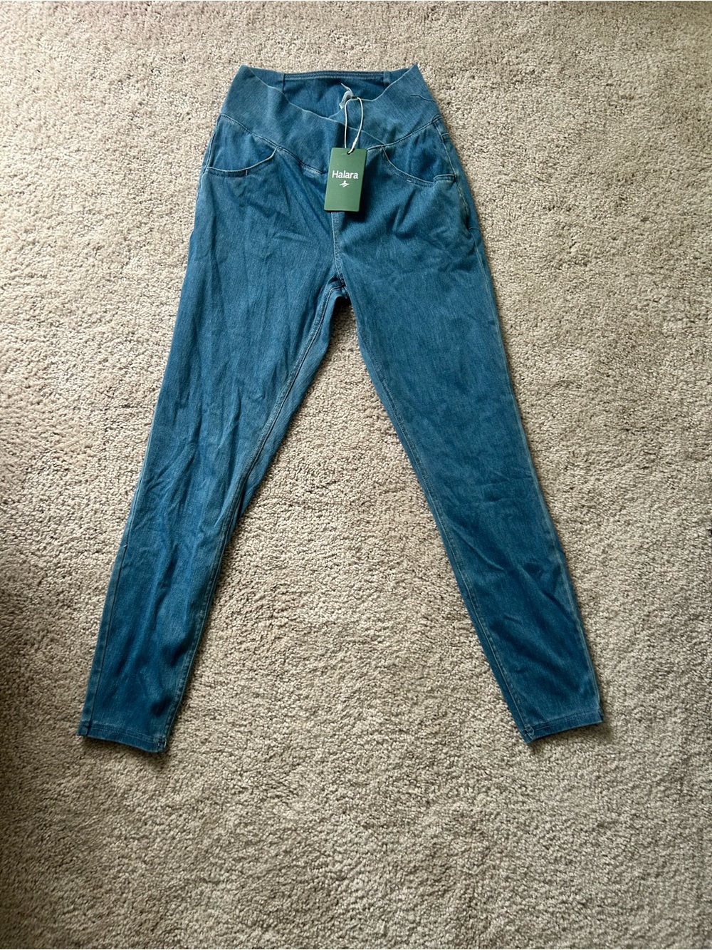 HALARA Teal-Blue High Waist Jeggings